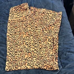 Halara Leopard Print wide leg pants - Tan & Black